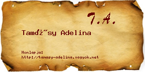 Tamásy Adelina névjegykártya
